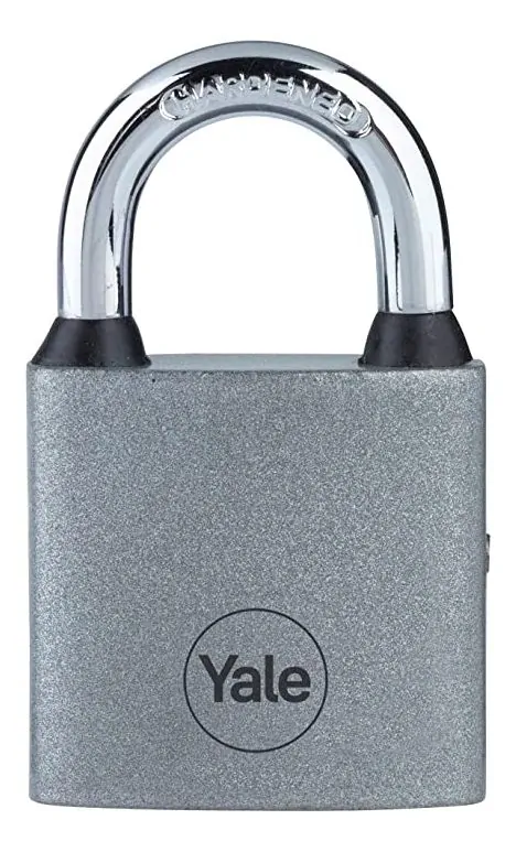 Visací zámek Yale Y111S/50/125/1, železný, šířka 50mm, 3 klíče, stříbrný