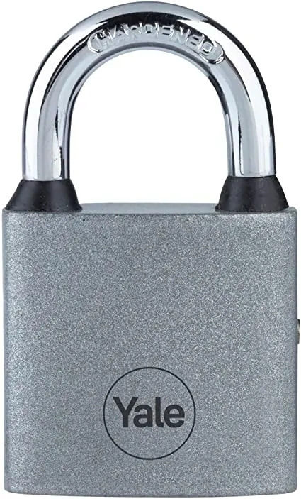 Visací zámek Yale Y111S/60/132/1, železný, šířka 63mm, 3 klíče, stříbrný