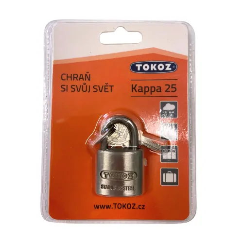 Visací zámek TOKOZ Kappa 25, střední bezpečnost
