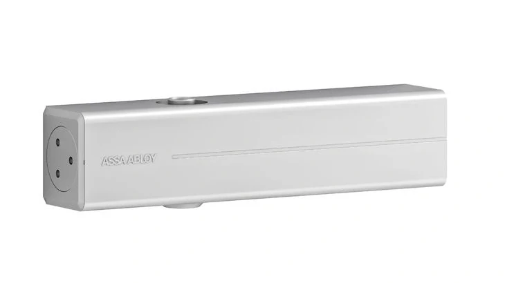 Dveřní zavírač s horní montáží Assa Abloy DC300 EN 3-6 bez ramínka, stříbrný