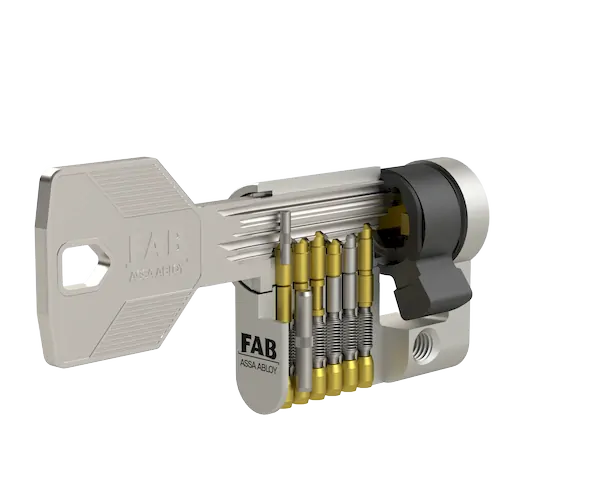 Cylindrická vložka Assa Abloy FAB 3*** PROFI 35+10 mm, RC3/BT3, 5 klíčů, saténový nikl