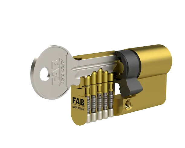 Oboustranná cylindrická vložka Assa Abloy FAB 1* 30+35 mm, BT1, 3 klíče, mosaz