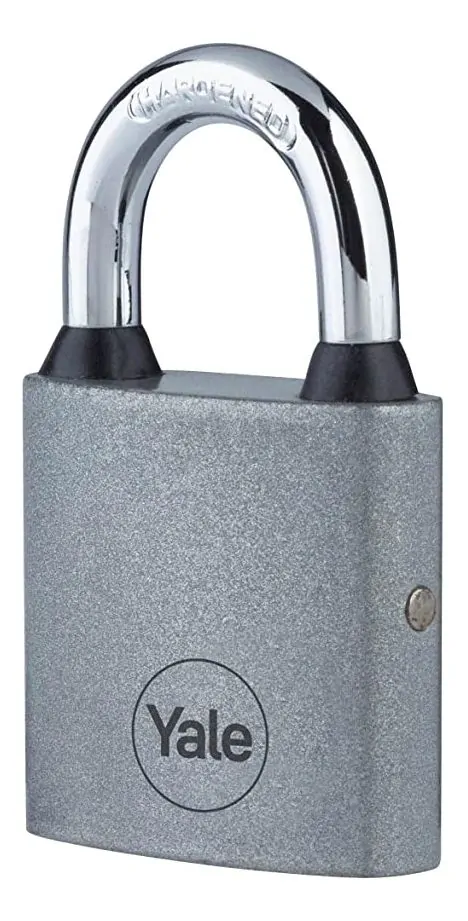 Visací zámek Yale Y111S/50/125/1, železný, šířka 50mm, 3 klíče, stříbrný