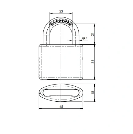 Visací zámek FAB 30H / 45, litinový, šířka 45mm, 3 klíče, modrý