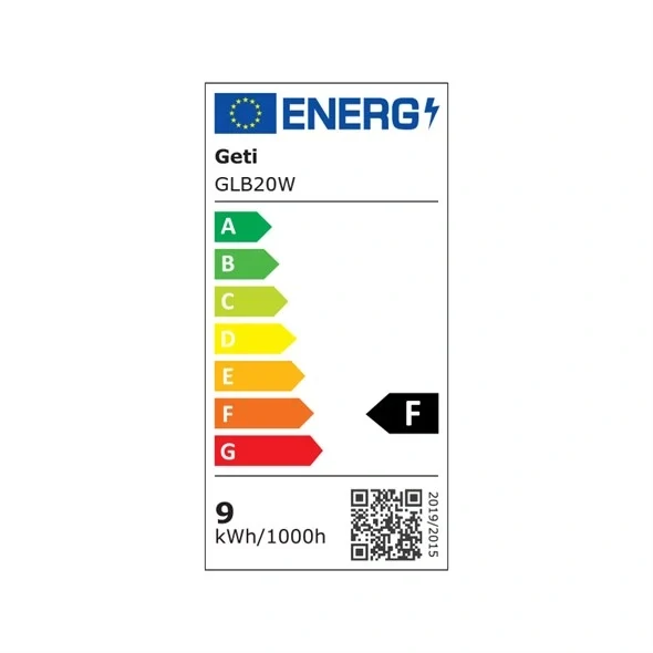 Žárovka GETI LED E27 9W A60, bílá, teplá