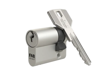 Cylindrická vložka Assa Abloy FAB 3*** 45+10 mm, RC3/BT3, 5 klíčů, saténový nikl