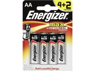 Tužkové baterie Energizer Max AA 6ks E301534200