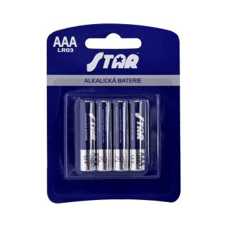 Tužkové baterie STAR AAA, LR03, 4 ks